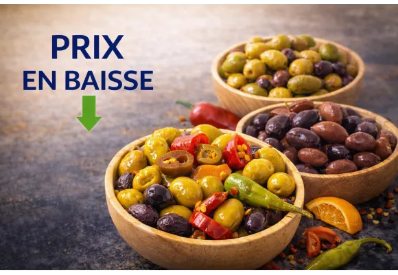 Prix en baisse sur nos olives