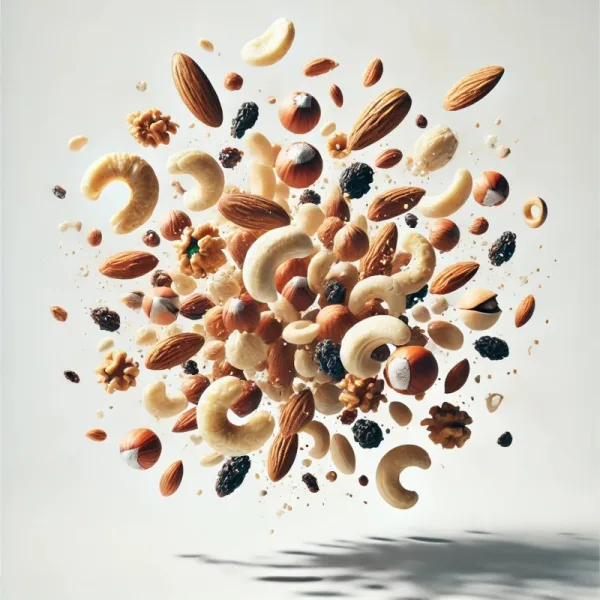 Dried fruit, olives and spices