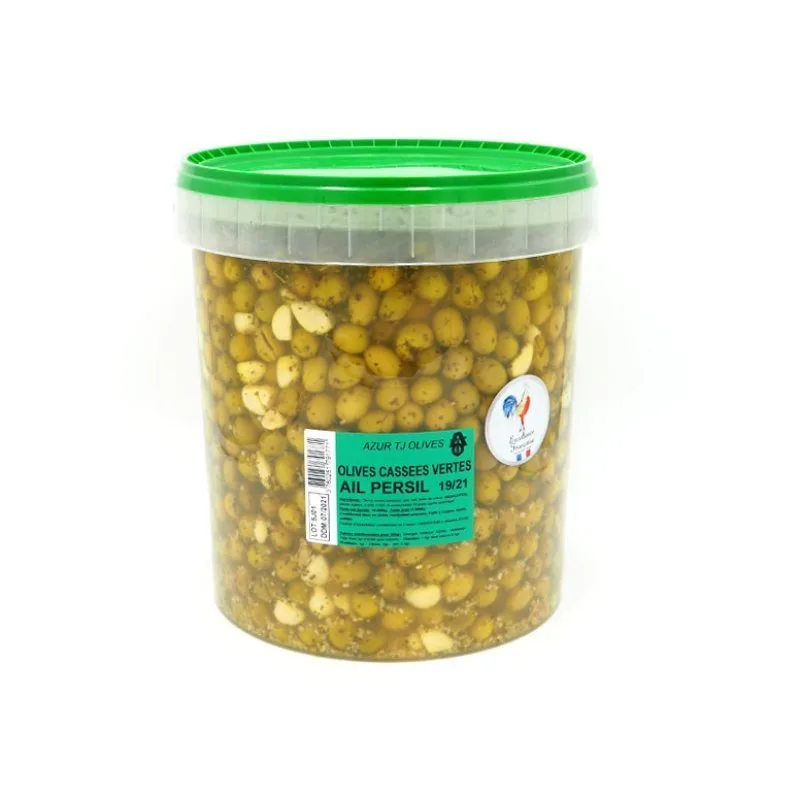 Oliven MEYVA - Geknackte Grüne Knoblauch Petersilie - 10KG - 2