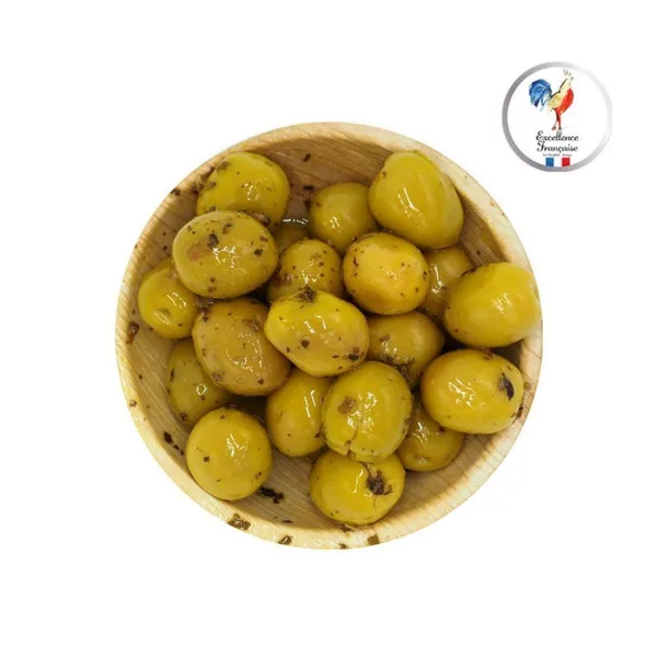 Oliven MEYVA - Geknackte Grüne Knoblauch Basilikum Pistou - 10 KG