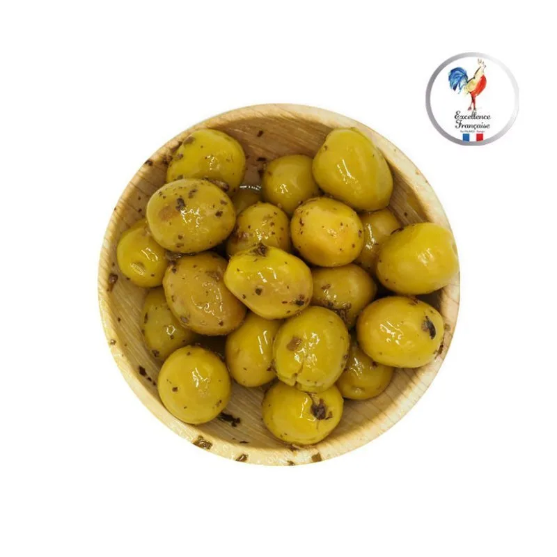 Oliven MEYVA - Geknackte Grüne Knoblauch Basilikum Pistou - 10 KG