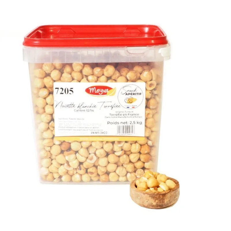Snack Aperitif - Hazelnut Blanched 12/14 - Roasted in France 2.5KG