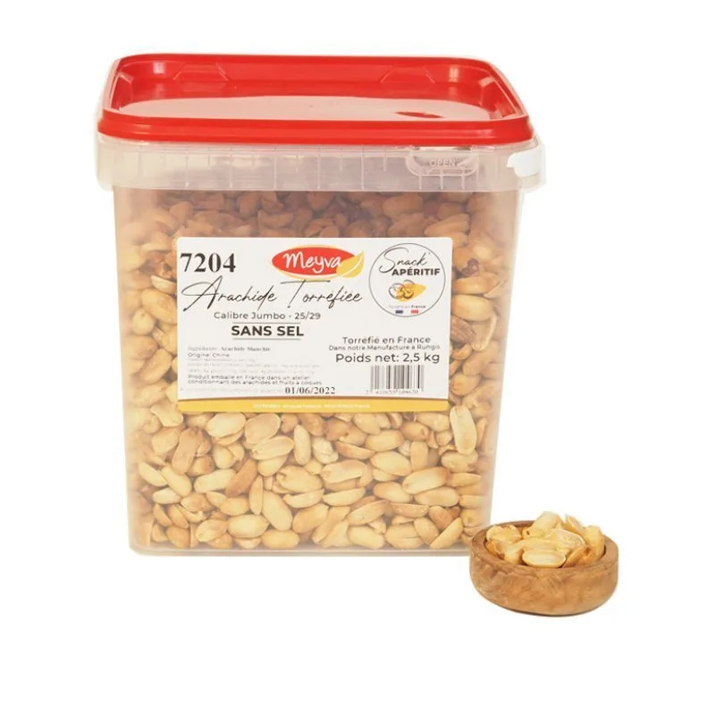 SNACK APERITIF - BLANCHIERTE ERDNUSS 25/29 - GERÖSTET FRANKREICH OHNE SALZ 2.5KG