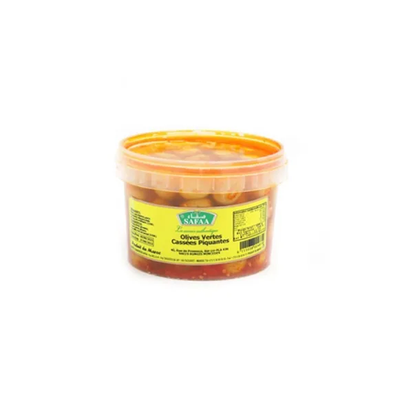 Olives vertes cassées piquantes - 6X400G