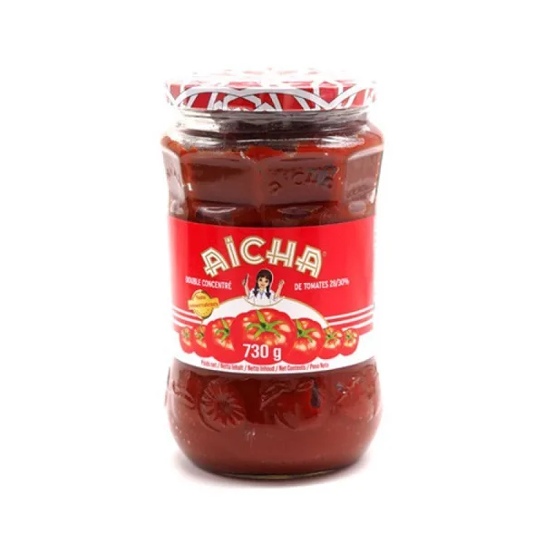 DOPPEL KONZENTRIERT TOMATE - AICHA AUS MAROKKO - GROSSES GLAS 730G - 6X72CL