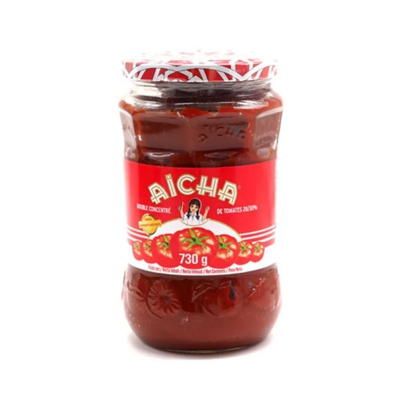 DOPPEL KONZENTRIERT TOMATE - AICHA AUS MAROKKO - GROSSES GLAS 730G - 6X72CL