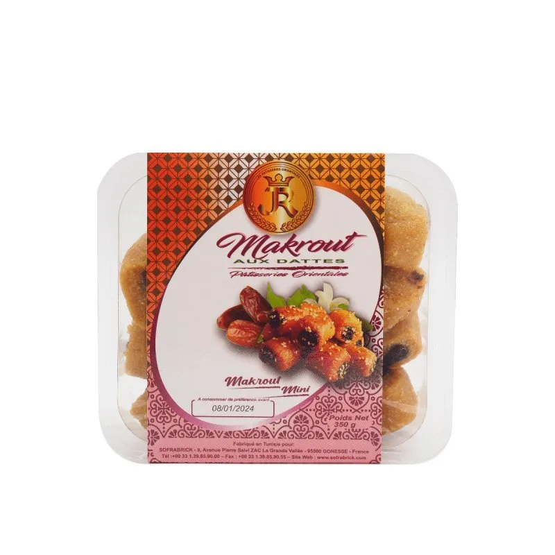PATISSERIE JR - MAKROUT AUX DATTES - BARQUETTE OPERCULEE - 12X350G - 2