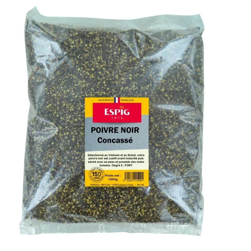 GEHACKTER SCHWARZER PFEFFER 1KG - Espig