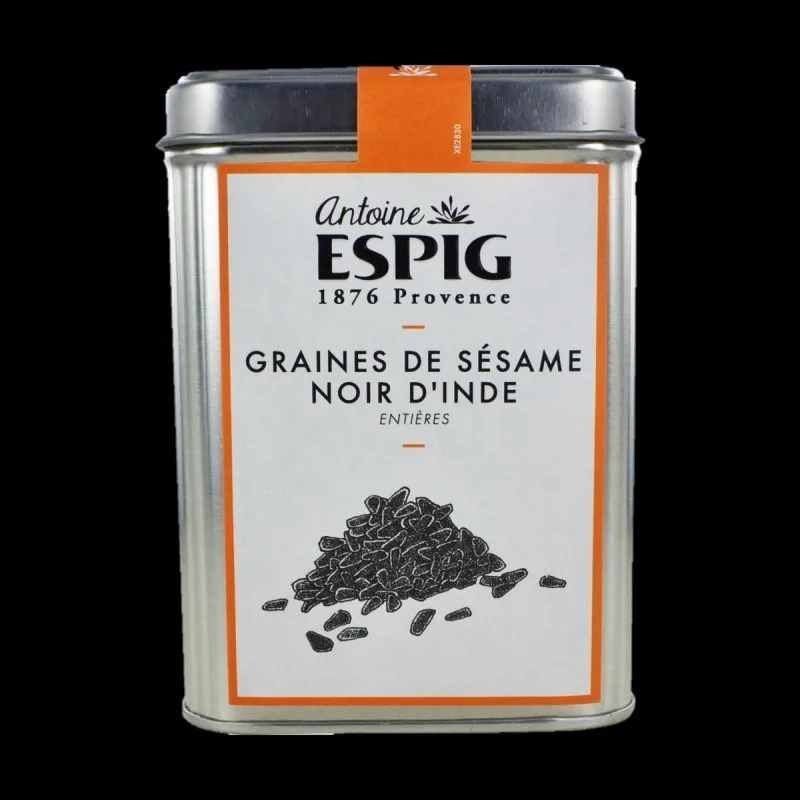 ANTOINE ESPIG Iron Box - Whole Black Sesame Seeds - 300g