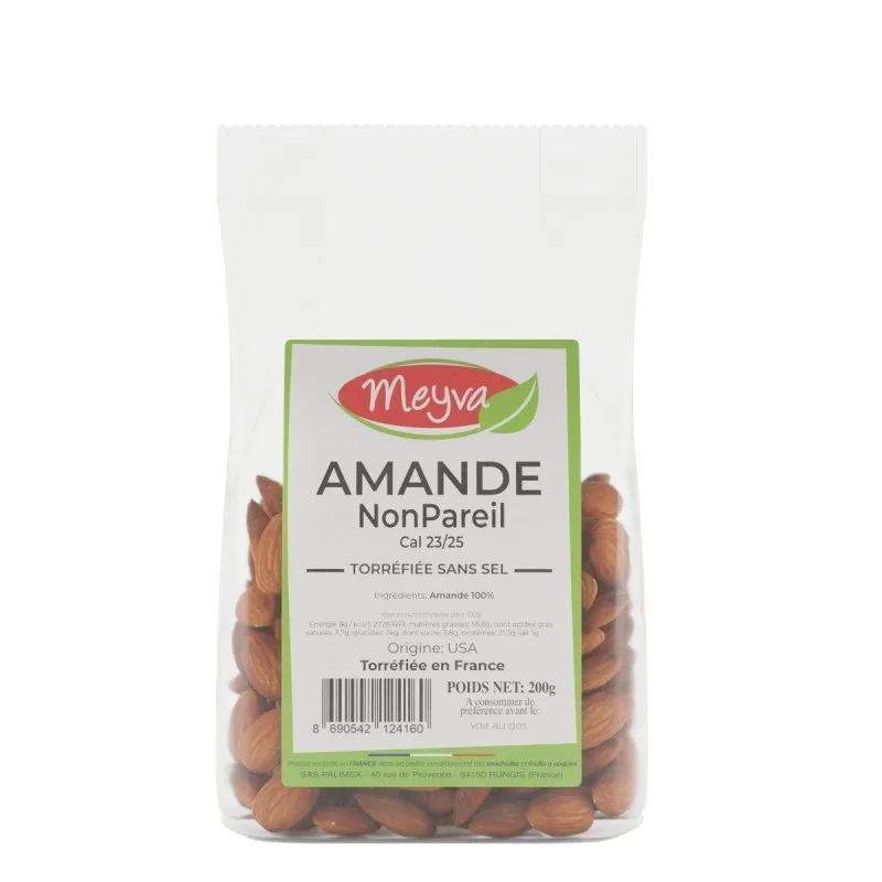 Meyva - Mandel Nonpareil Extra 23/25 - Geröstet Ohne Salz - 12x200g - 2