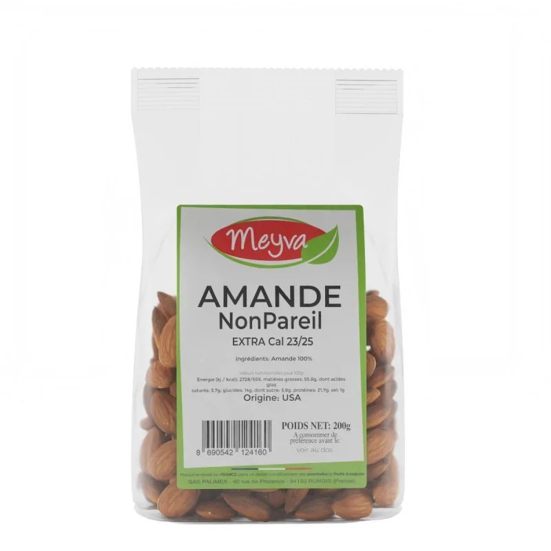 Meyva - Amande Crue Nonpareil Extra 23/25 - 12x200g