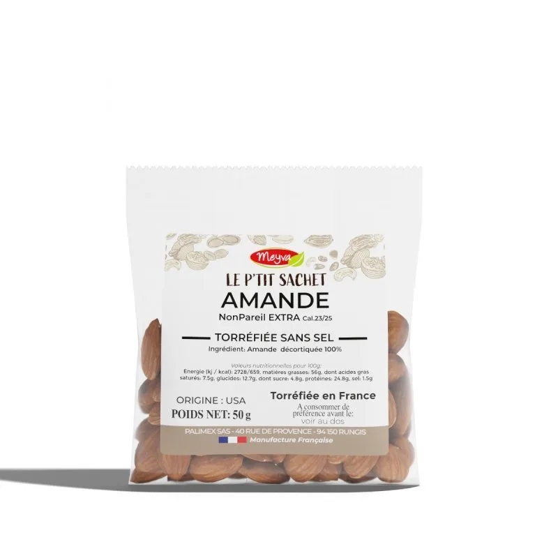 Mandel NonPareil EXTRA 23/25 - Geröstet ohne Salz - 20X50G - Das kleine Tütchen - 2
