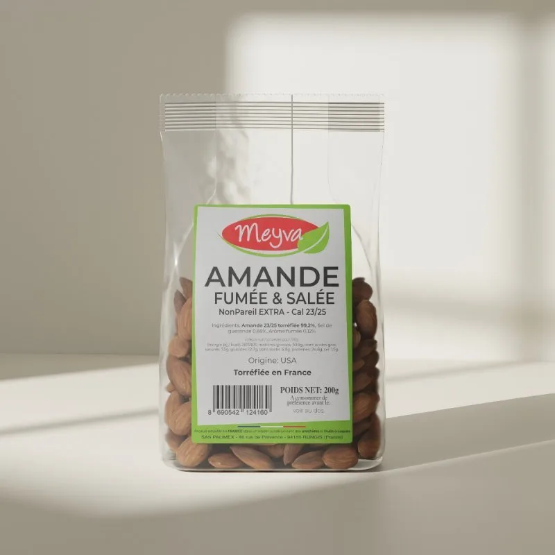 Meyva PAV - Almond NonPareil - SMOKED - Cal 23/25 - 12x200g - 3