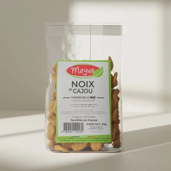 Meyva - Noix De Cajou Torréfiée / Sel de Guérande - Cal W240 - 12x200g