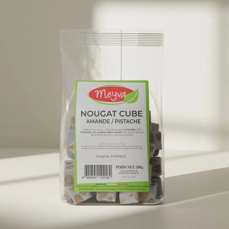 Meyva Pav - Nougat Cube Mandel / Pistazien Herkunft Frankreich - 12x100g - 3