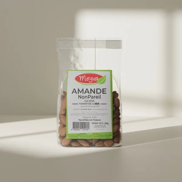 Meyva - Nonpareil Mandel Extra 23/25 Geröstet/Guérande-Salz - 12X200G