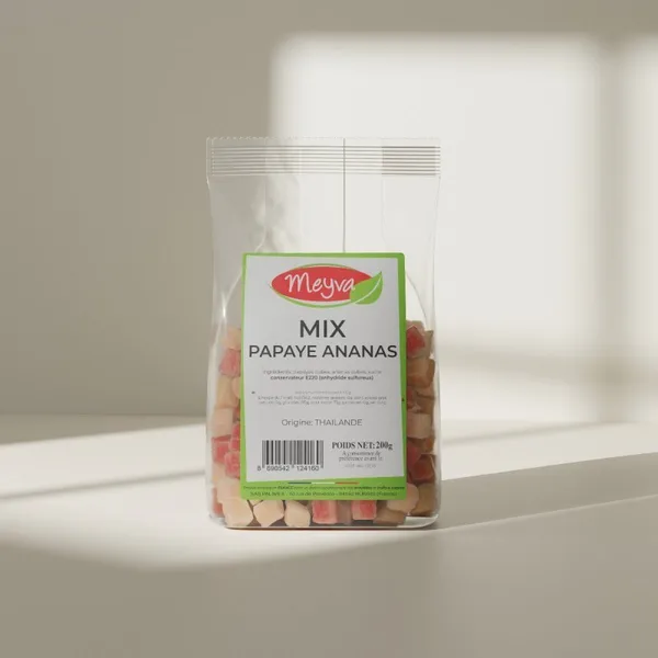 Meyva - Mix Pineapple / Decehydrated and Sweet Cube Papaya - 12x200g