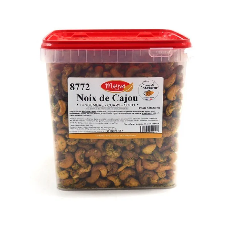 Aperive snack - cashew nut Ginger Coco curry - 2.5kg