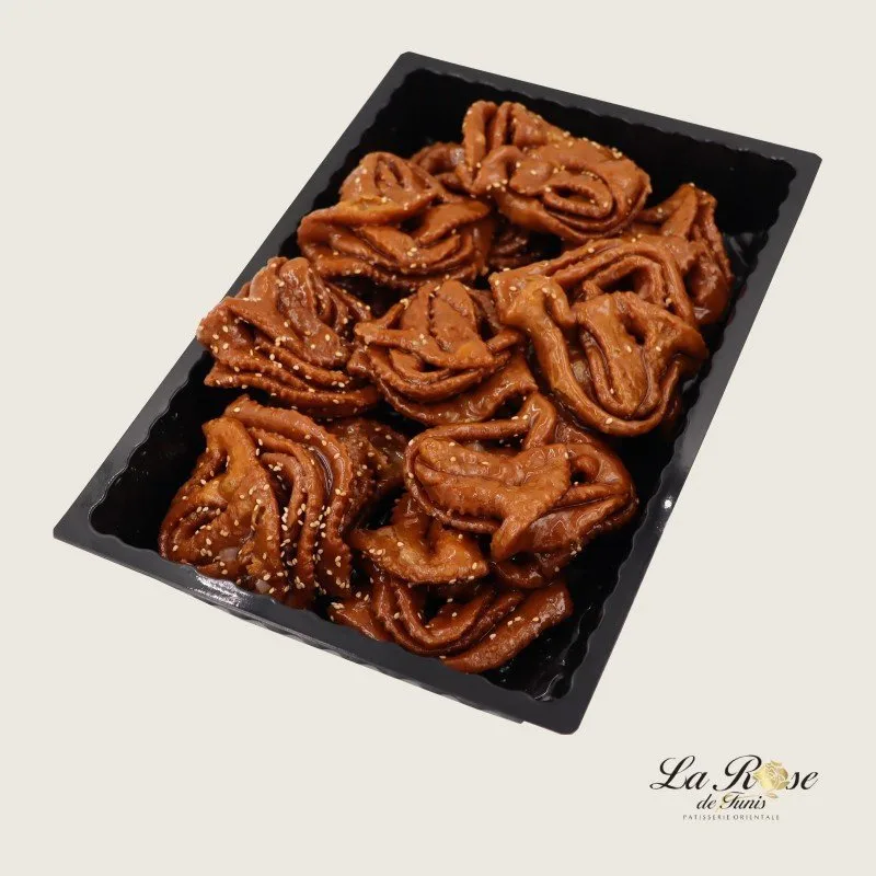 Rose de Tunis Gebäck - CHABAKIA 10 Stück - Preis pro Tablett