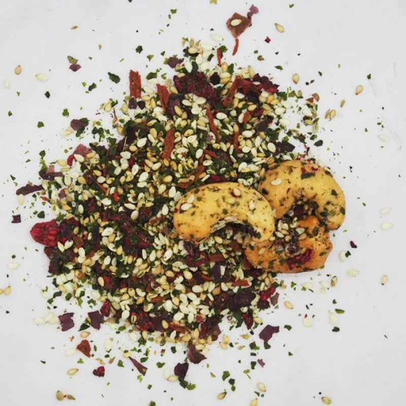 SNACK APERITIF - CASHEW NUTS SEAWEED & SESAME - TOMATO. RASPBERRY - 2.5KG - 2