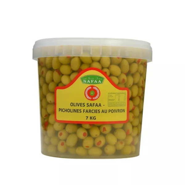 OLIVES SAFAA - PICHOLINES FARCIES AU POIVRON 7 KG