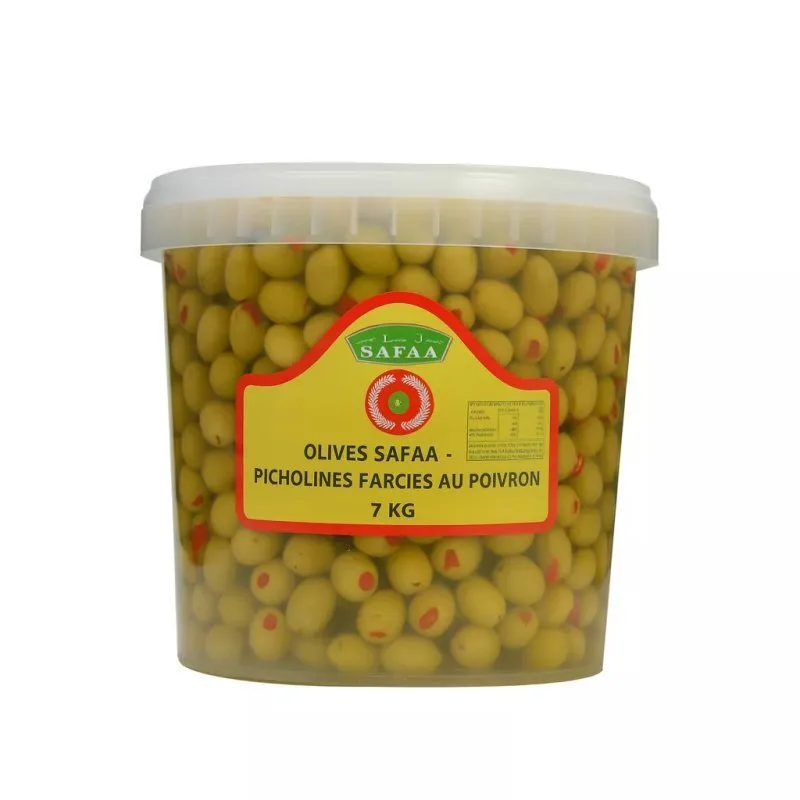 OLIVES SAFAA - PICHOLINES FARCIES AU POIVRON 7 KG