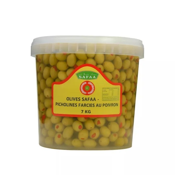 Olives Safaa - Picholines stuffed with pepper 7 kg