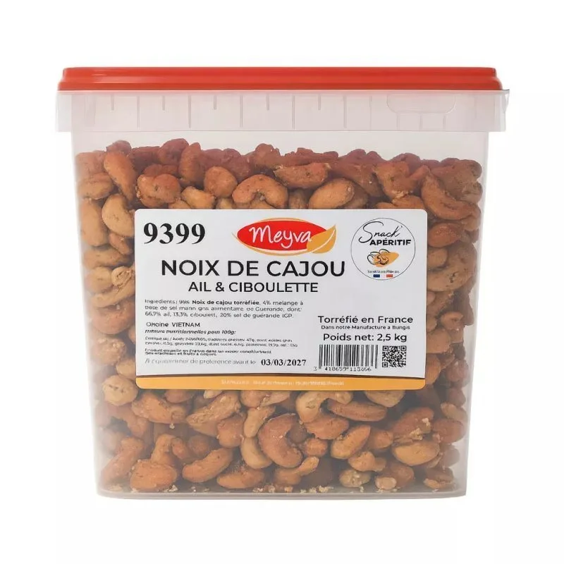 SNACK APERITIF - CASHEW NUTS GARLIC CHIVE - 2,5KG