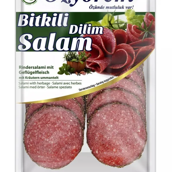Ozyorem - Bitkili Dilim Salam - Salami mit Kräutern - 12x80g