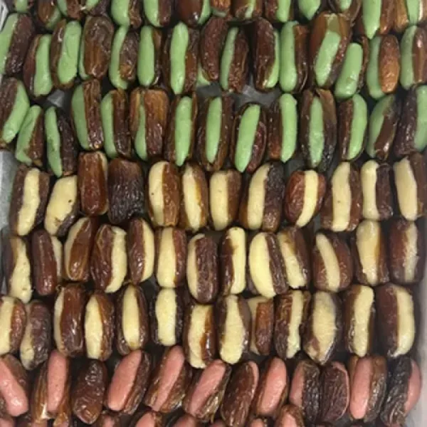 DATTE FOURREE PATE AMANDE TRICOLORE 5KG