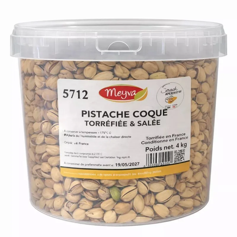 Bucket Snack Meyva - Pistachio USA Jumbo - Roasted & Salt in Guérande - 4kg