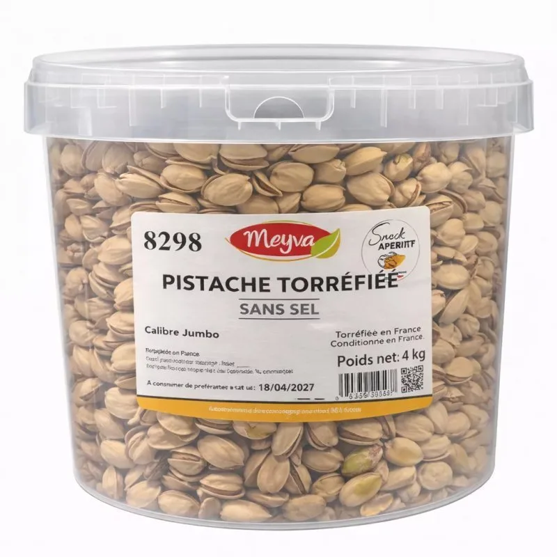 Eimer Snack Meyva - Pistazien USA Jumbo - in Frankreich ohne Salz geröstet - 4kg