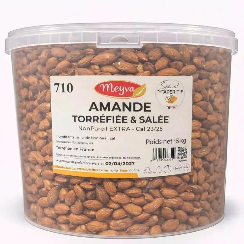Eimer Snack MEYVA - Mandel NonPareil Geröstet Guérande-Salz 23/25 - 5KG