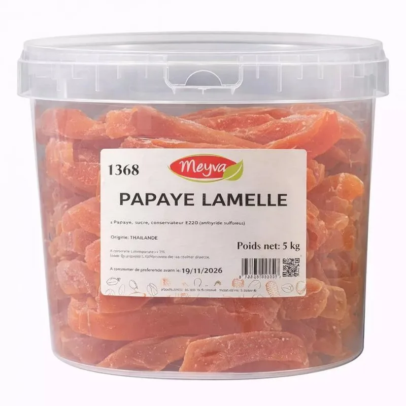 BUCKET MEYVA - PAPAYA DEHYDRATED SLICES 5KG