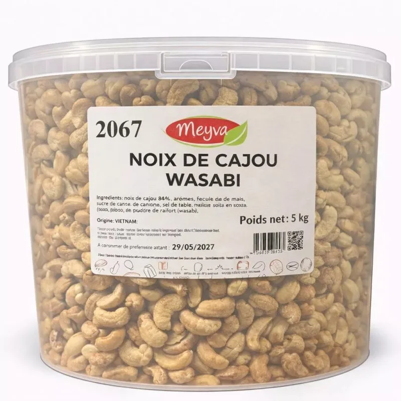 SEAU MEYVA - NOIX DE CAJOU WASABI 5 KG