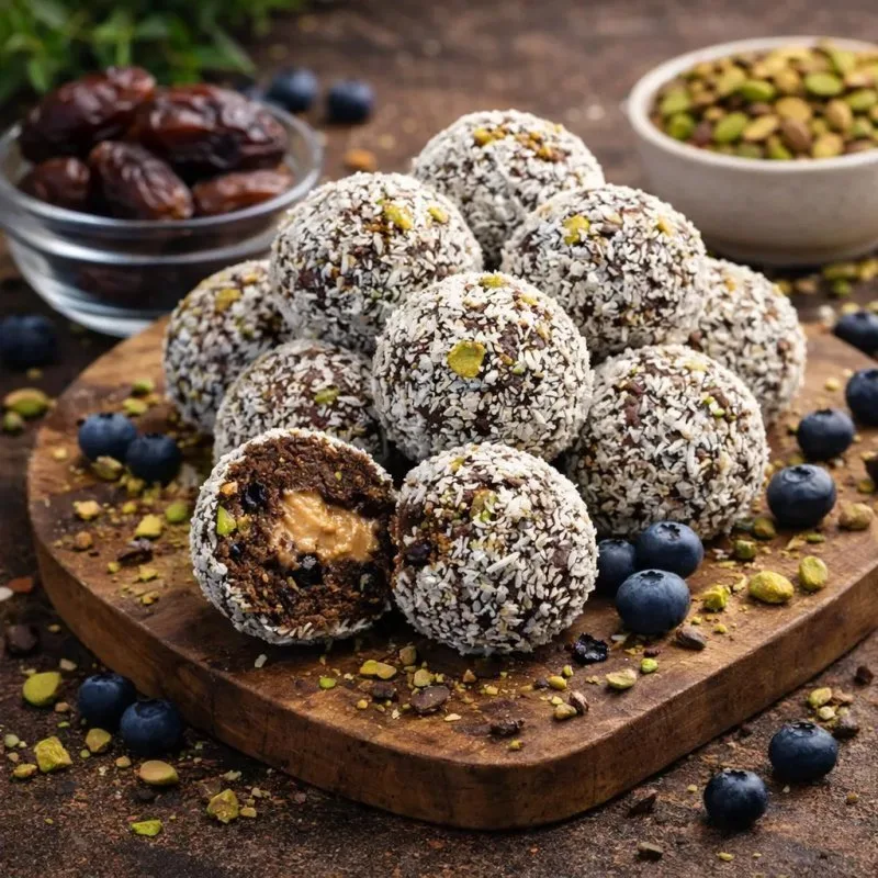 SUPER Smart Energy Ball - Datte, beurre de cacahuète pistache et myrtille - 2