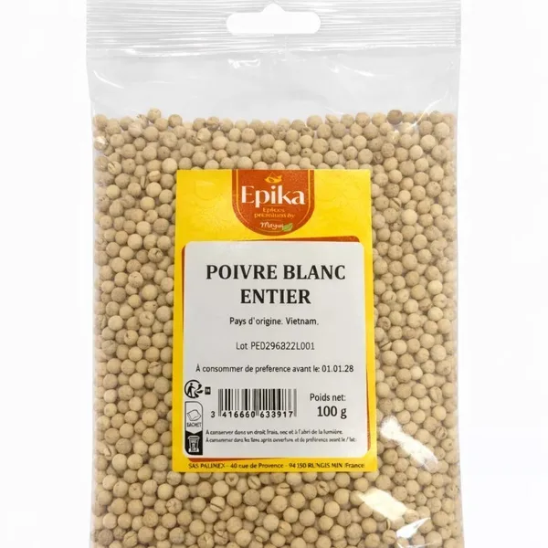 Epika - WHOLE WHITE PEPPER - 20x100g