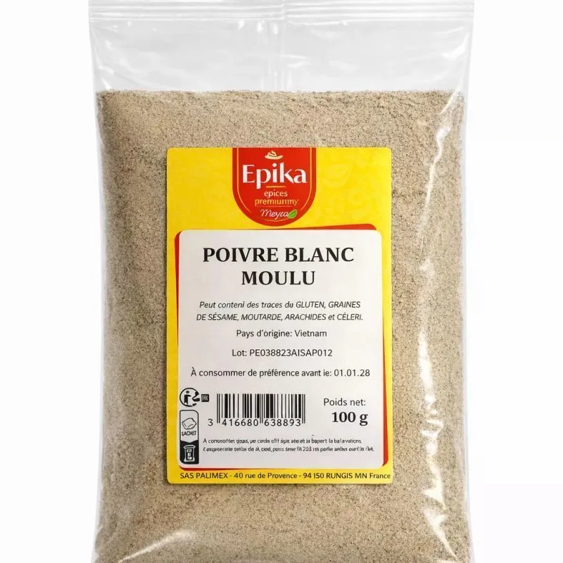 Epika - GROUND WHITE PEPPER - 20x100g