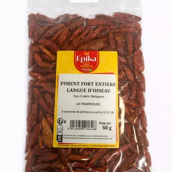 Epika - PIMENT FORT ENTIER langue d'oiseau - 20x50g