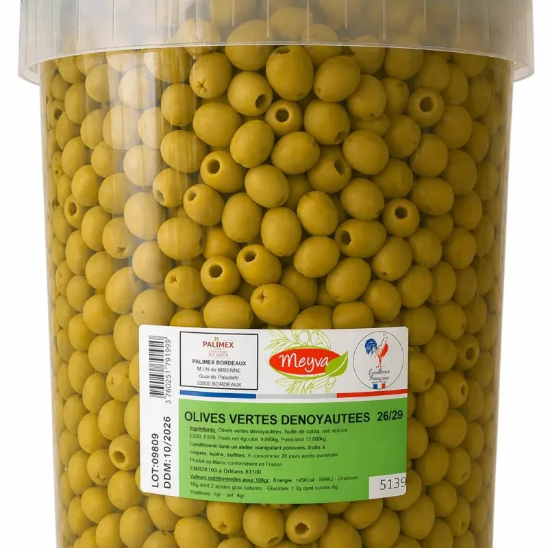MEYVA OLIVES - PITTED GREEN OLIVES - 9 kg (OVD)