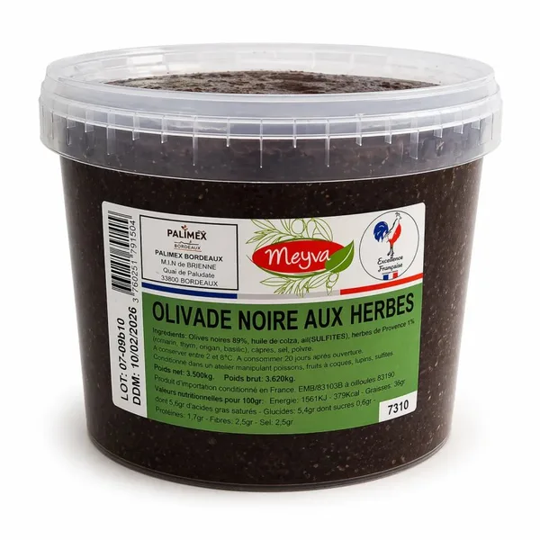 MEYVA - SCHWARZE OLIVADE MIT KRÄUTERN - 3.5KG