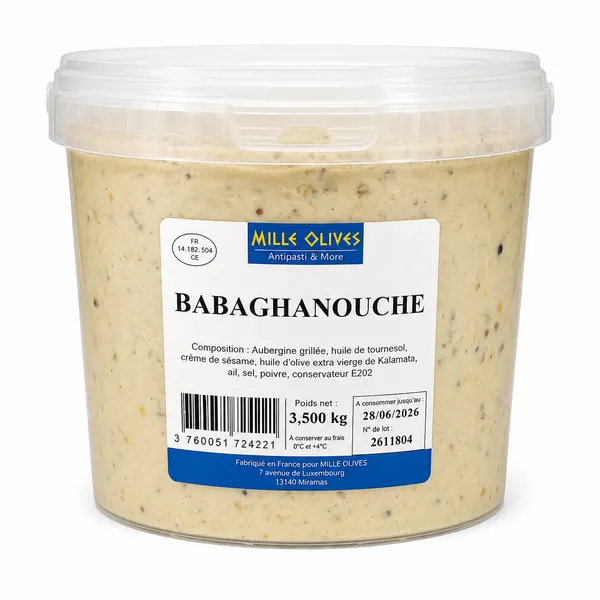 BABAGHANOUCHE - 3.5KG SEAU - PRIX DU SEAU