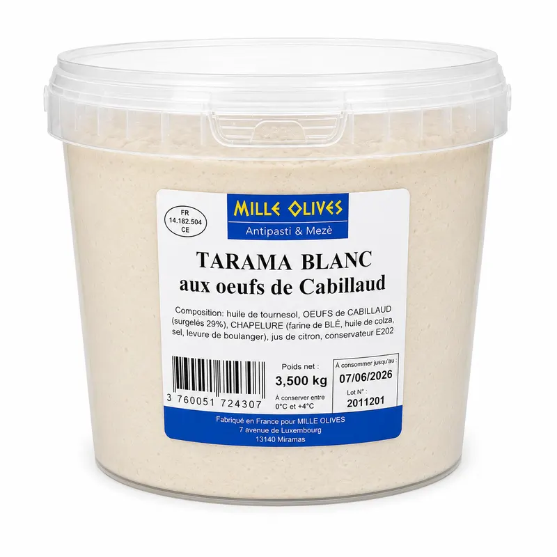TARAMA BLANC - 3.5KG - PRIX DU SEAU