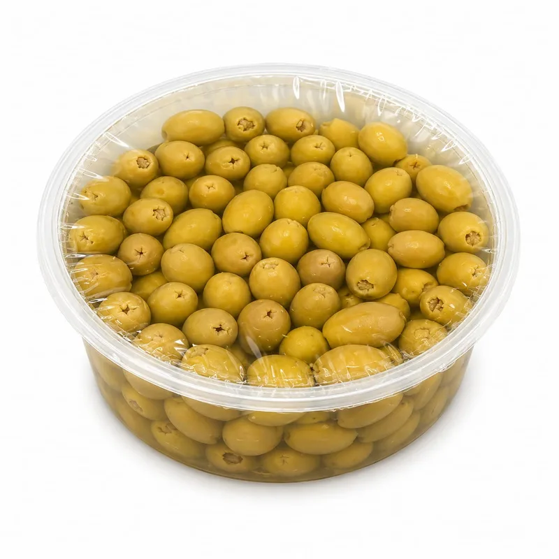 ANCHOVY STUFFED GREEN OLIVES - 2x2KG gross - Price per 2kg gross tray