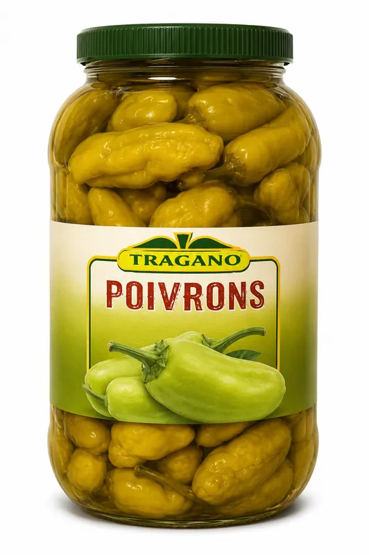 TRAGANO POIVRON VERT - 4X1,5KG - Prix du bocal