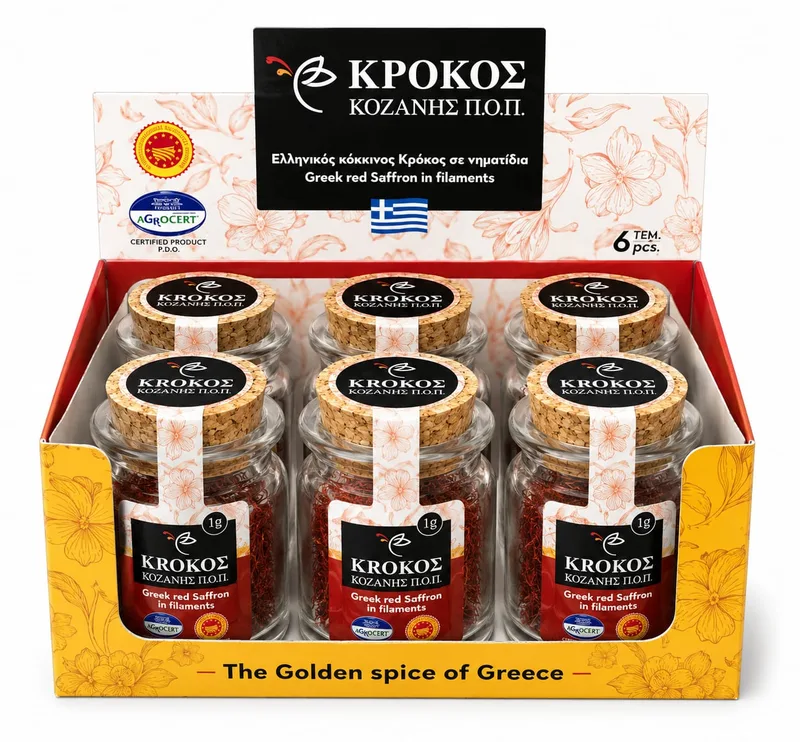 GREEK SAFFRON THREADS JAR - 6x1g - 2