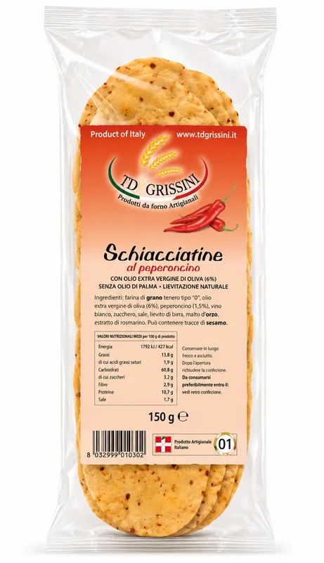 SCHIACCIATINE PEPERONC - 12x150g