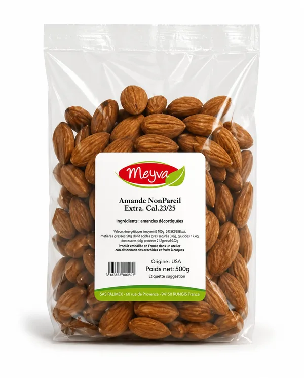 MEYVA - ROHE MANDEL NonPareil EXTRA - Kaliber 23/25 - 20X500G