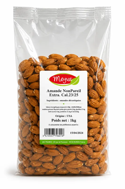 MEYVA - AMANDES NONPAREIL EXTRA 12X800G