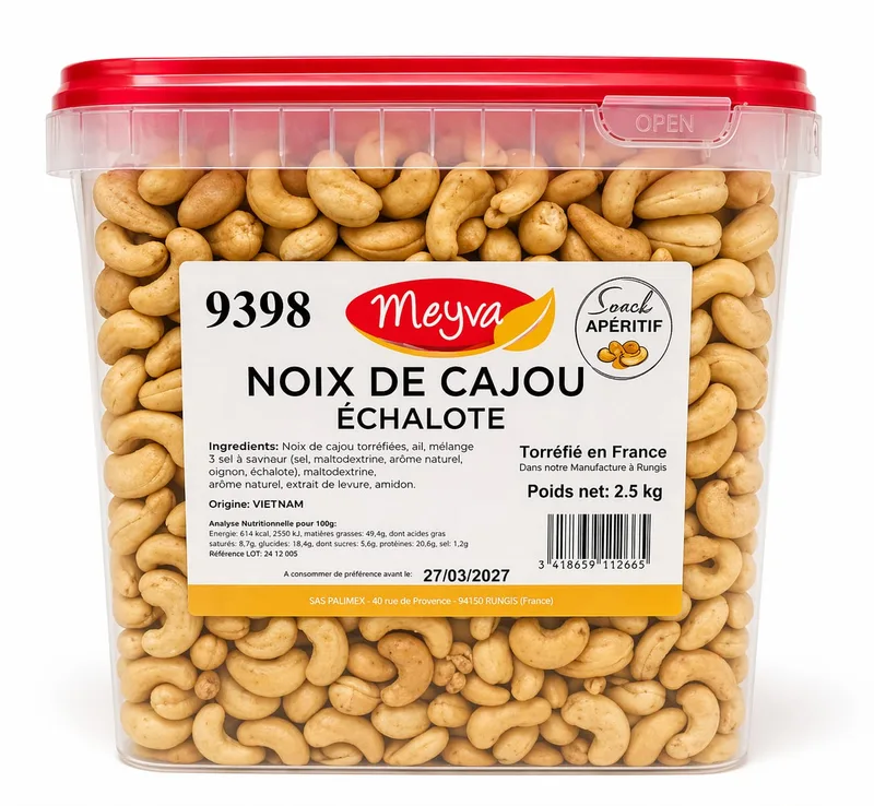 SNACK APERITIF - CASHEW NUTS SHALLOT - 2,5KG - 2
